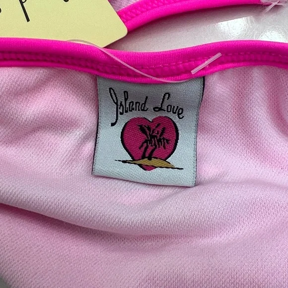 Island Love, hot, pink bikini bottoms, Sz. Large (9-11), 2 straps on sides, NWT - Picture 5 of 10